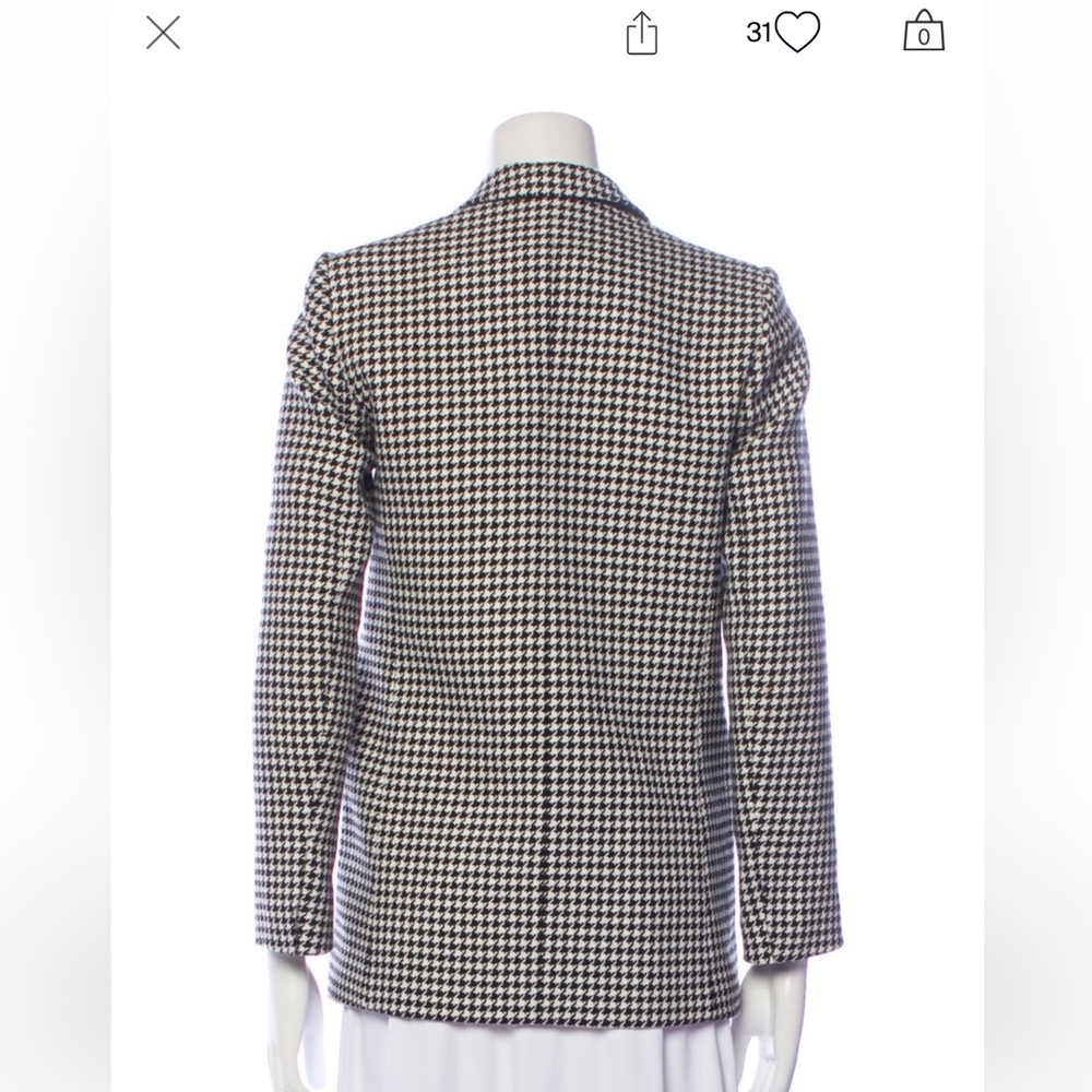 Sandro houndstooth black white womens blazer M black white - Picture 3 of 3